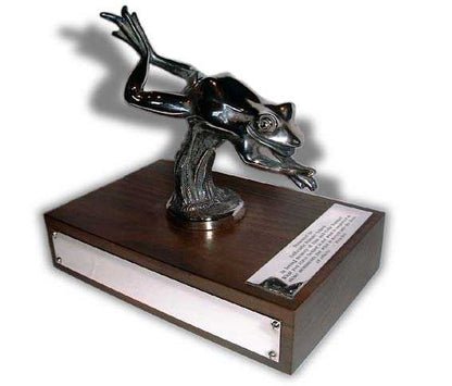 Frog. Leaping Frog Car Bonnet Mascot Hood Ornament