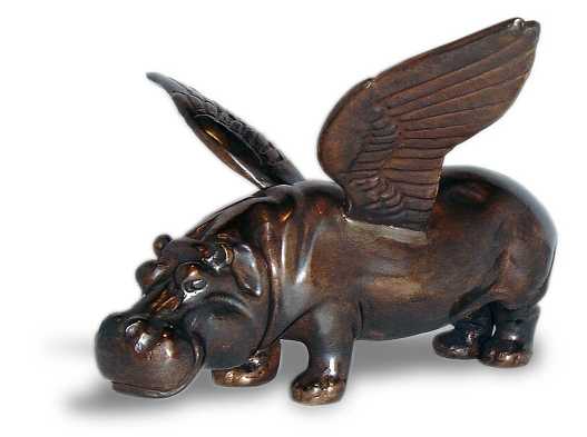 Hippopotamus Standing Hippo Car Bonnet Mascot Hood Ornament