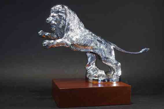 Lion, Springing Car Bonnet Mascot Hood Ornament