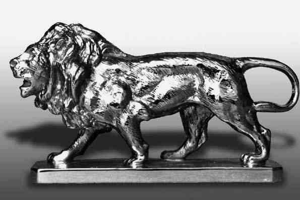 Lion, Walking Car Bonnet Mascot Hood Ornament