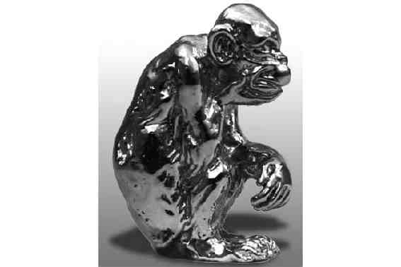 Monkey, sitting pensive Car Bonnet Mascot Hood Ornament