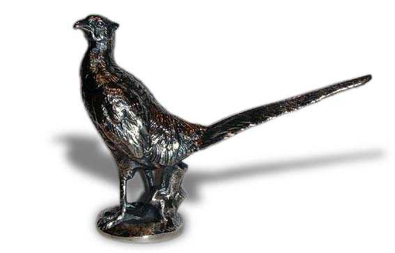 Pheasant, standing Car Bonnet Mascot Hood Ornament