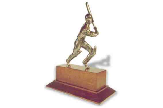 Cricketer, Batsman, large Car Bonnet Mascot Hood Ornament