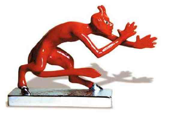 Devil Thumbing Nose Car Bonnet Mascot Hood Ornament