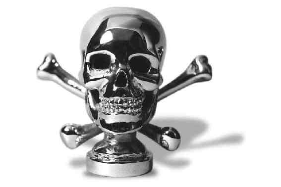 Skull and Crossbones Car Bonnet Mascot Hood Ornament