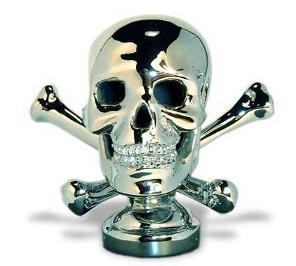 Skull and Crossbones Car Bonnet Mascot Hood Ornament